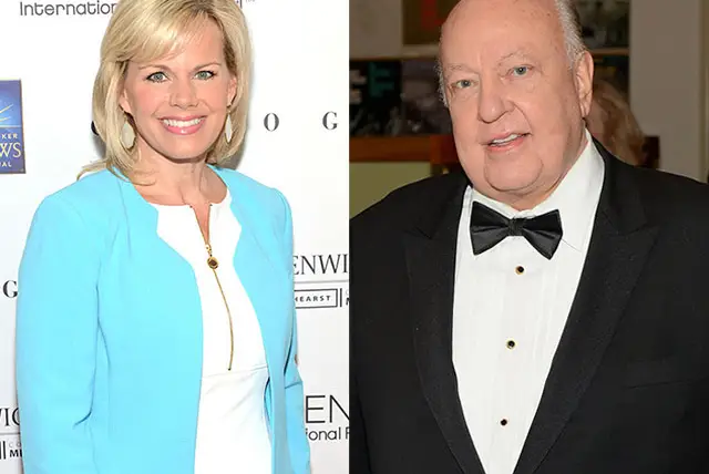 Gretchen Carlson, left; Roger Ailes
